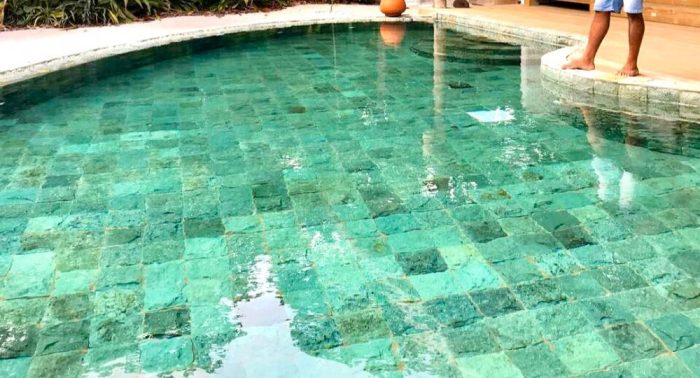 Green Sukabumi Stone - The Best Swimming Pool Tiles - Feels Bali with